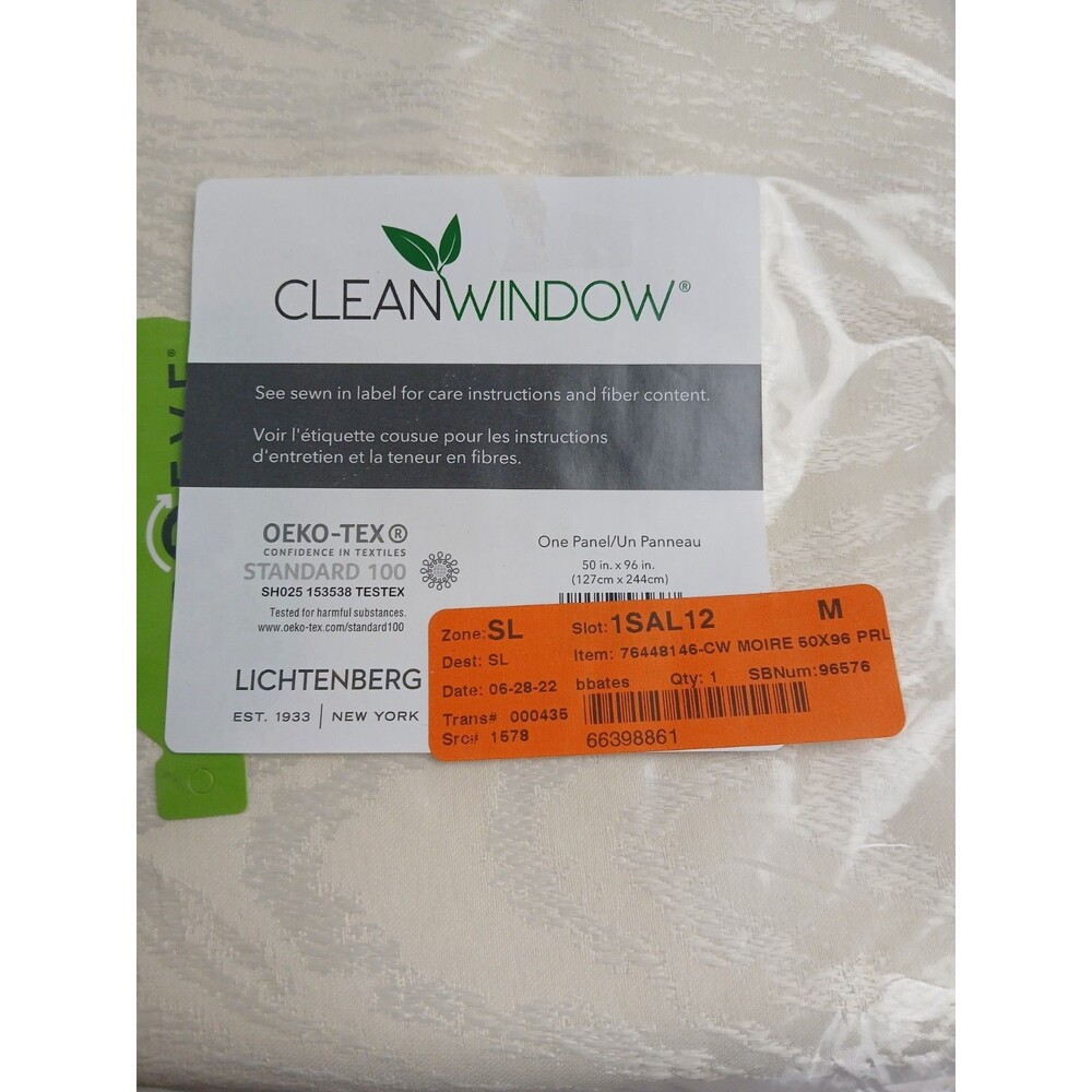Lichtenberg Clean Window Woodgrain Semi-Sheer Grommet Curtain 50x96 #CT21